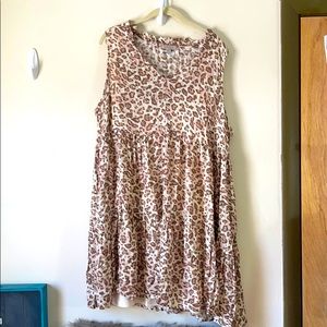 Wonderly curvy tank sundress leopard print 2X